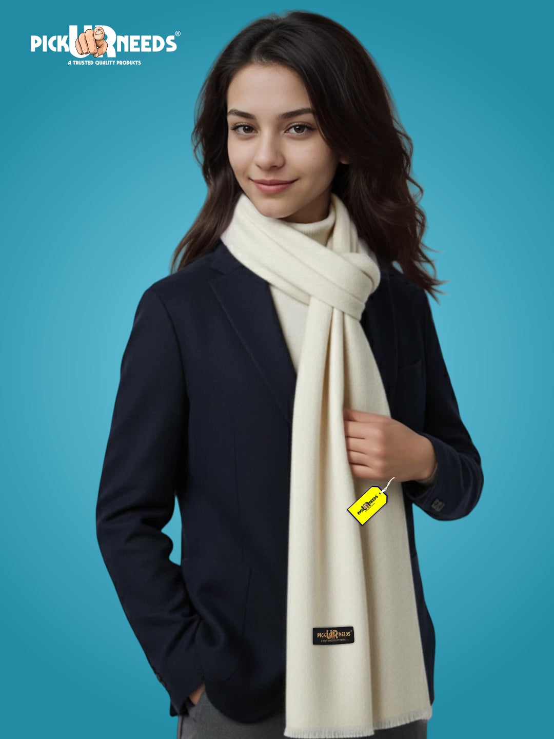 Pick Ur Needs Women's Soft Wool Blend Shawl Warm Winter Wrap Stylish Ethnic Stole for Ladies