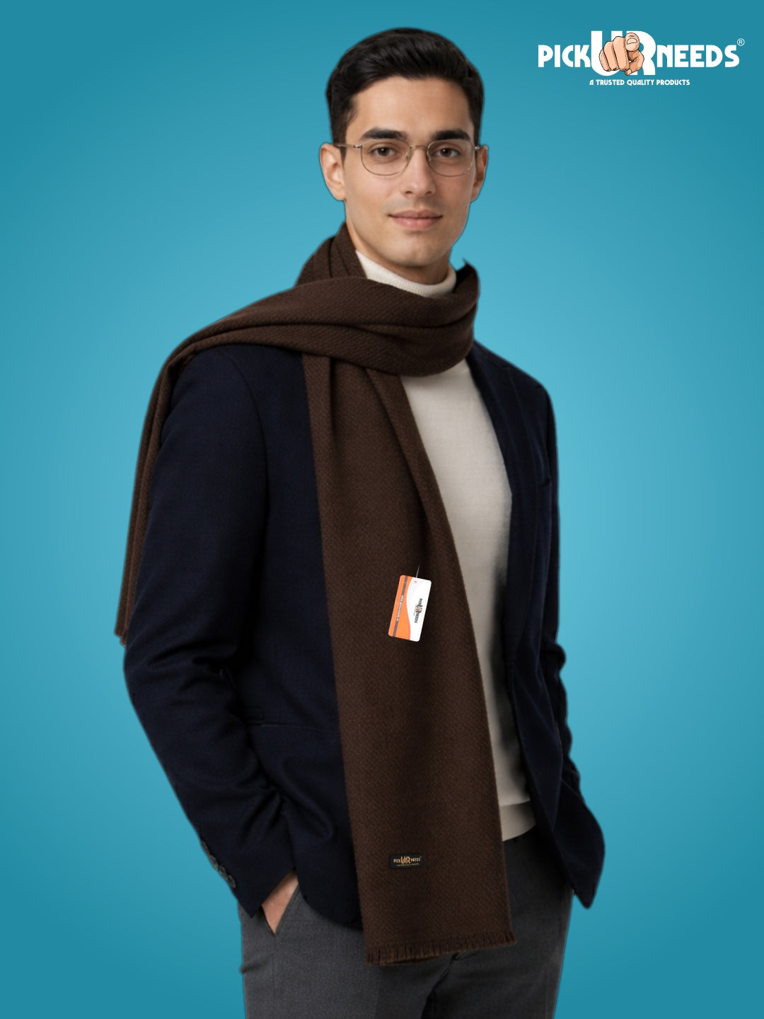 Pick Ur Needs Men’s Classic Winter Muffler Ultra-Soft Woolen Scarf with Premium Finish for Formal & Casual Outfits