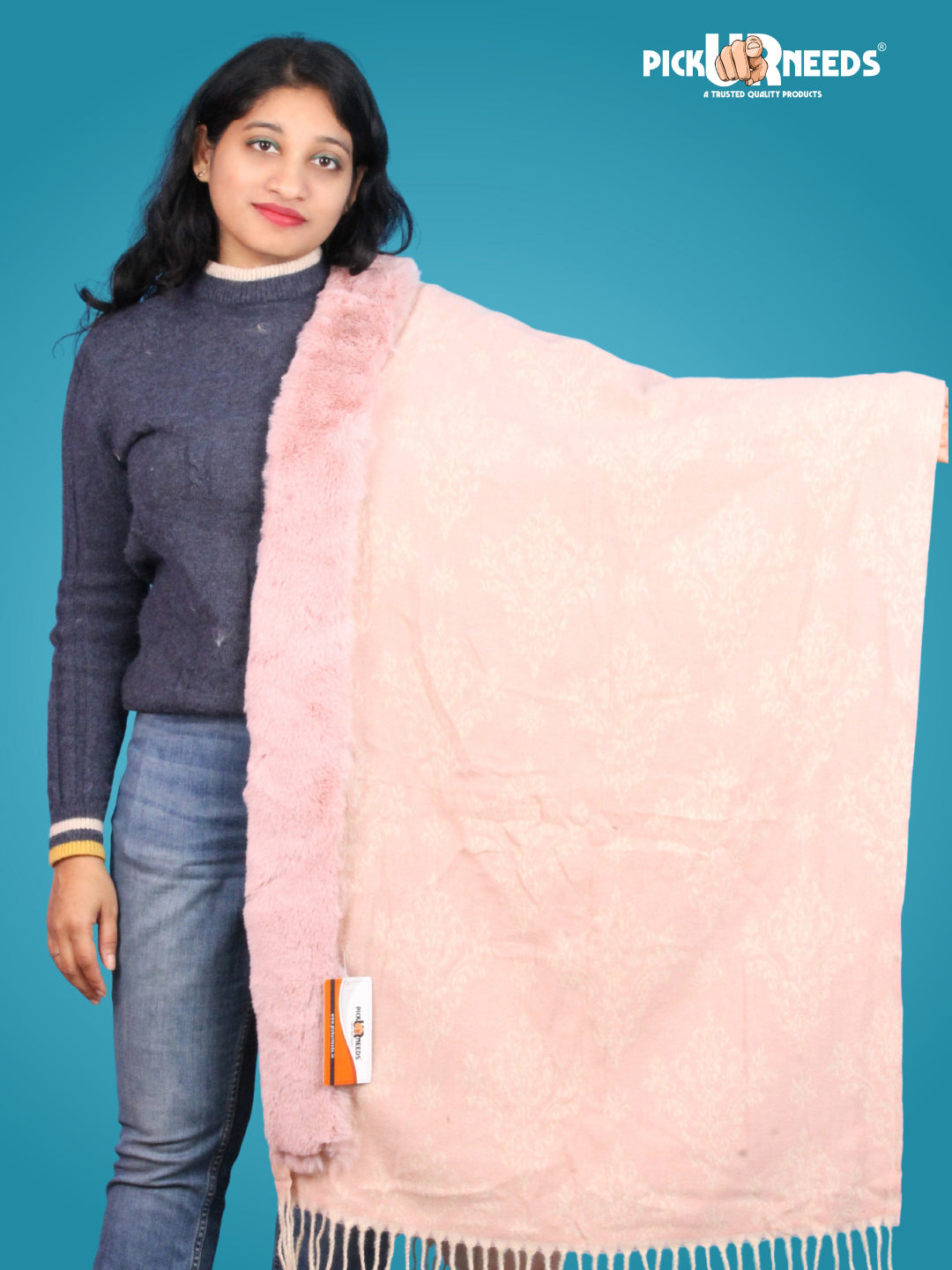 Pick Ur Needs Pashmina Self Design Women Shawl