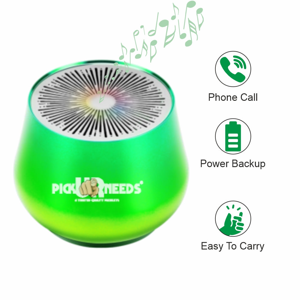 Pick Ur Needs  Mini TWS Metal Body Rechargeable Speaker With Calling Function / TF Card Support 8 W Bluetooth Speaker  (Green, 5.0 Channel) Be the first to Review this product