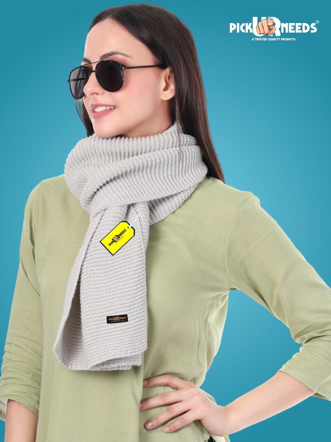 Pick Ur Needs Premium Knitted Winter Shawl/Stole for Women | Soft & Warm Woolen Wrap | Multipurpose Muffler,Shrug & Scarf