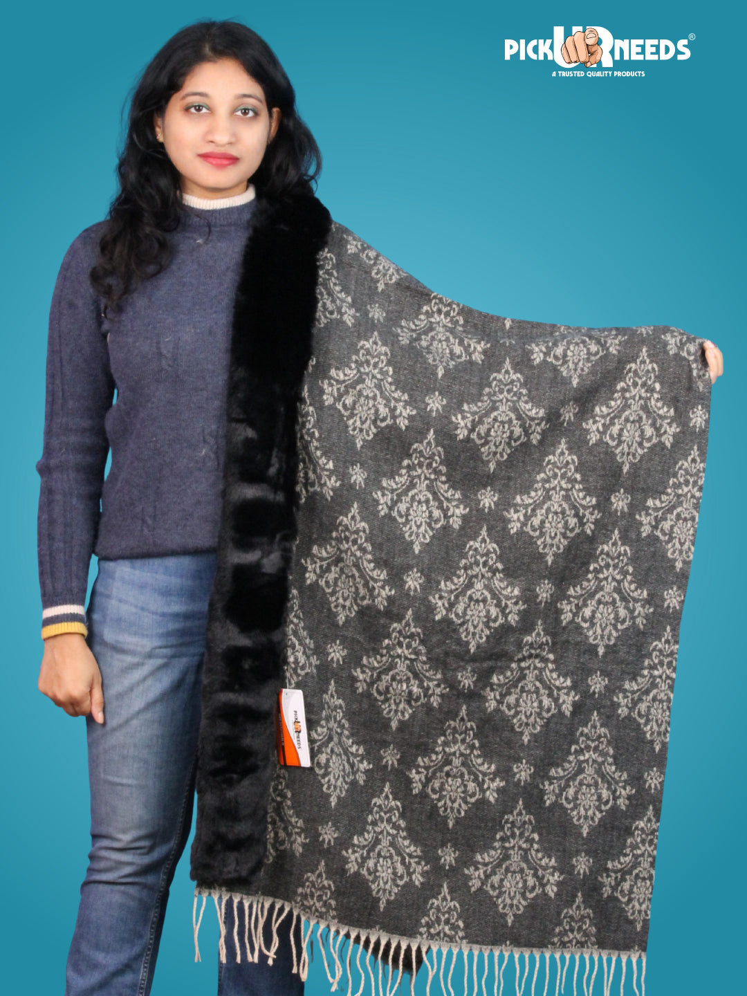 Pick Ur Needs Pashmina Self Design Women Shawl
