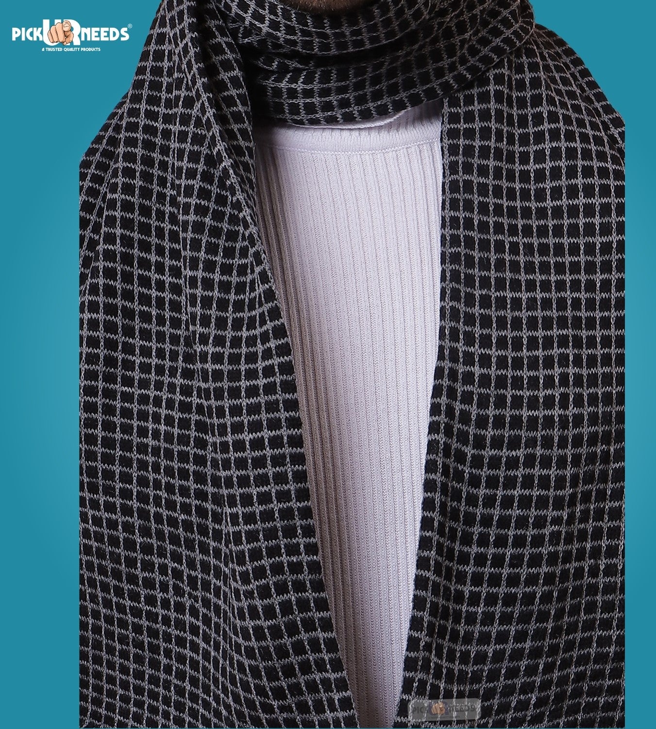 Pick Ur Needs Stylish Men’s Muffler – Warm, Soft & Trendy Winter Accessory