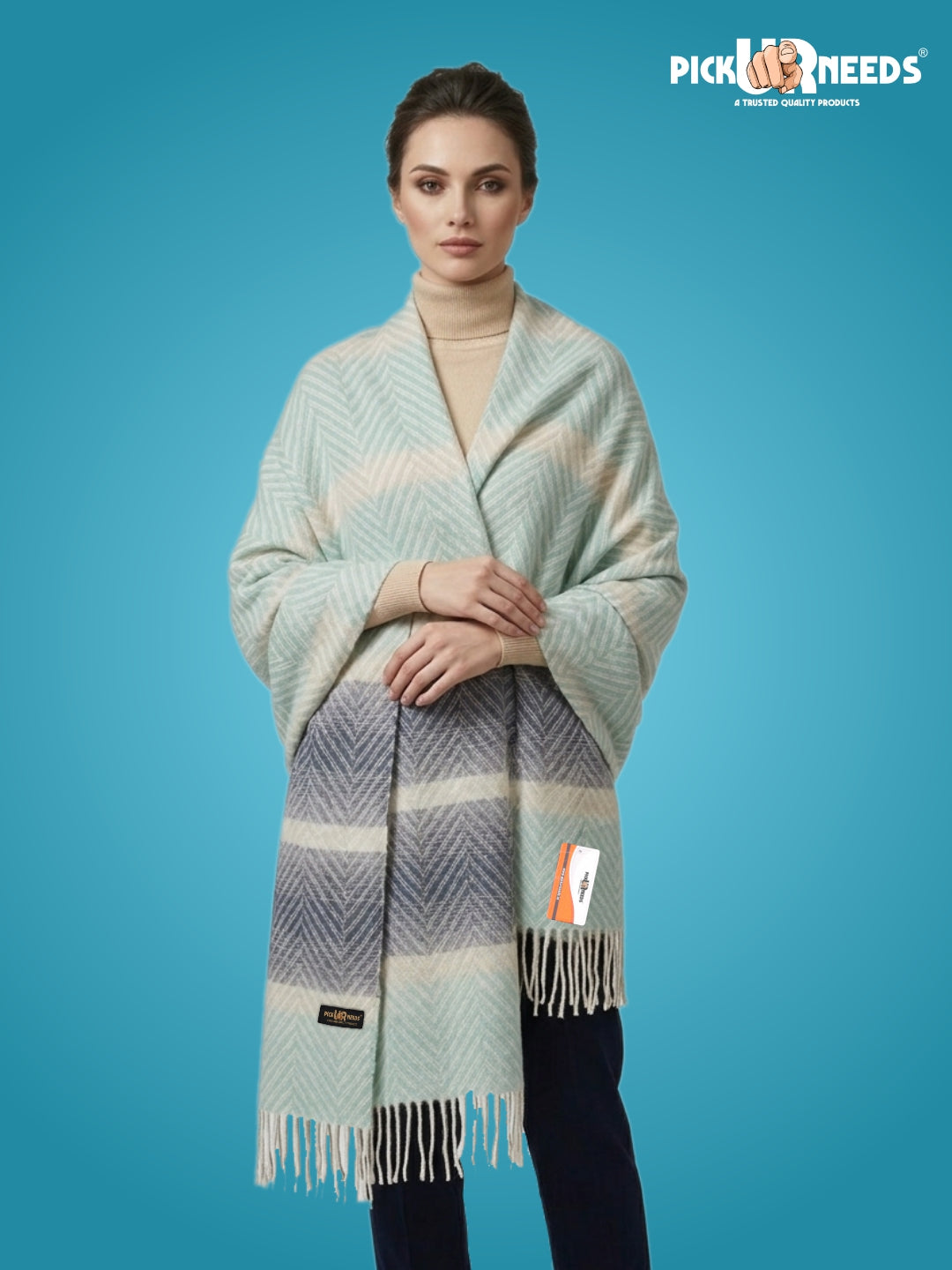 Pick Ur Needs Women's Designer Shawl Cozy Winter Wrap Soft Lightweight Shawl for Office & Travel