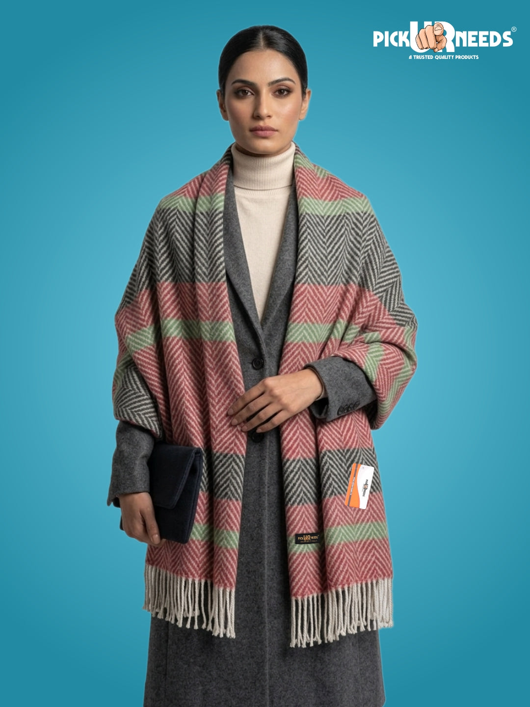 Pick Ur Needs Women's Designer Shawl Cozy Winter Wrap Soft Lightweight Shawl for Office & Travel