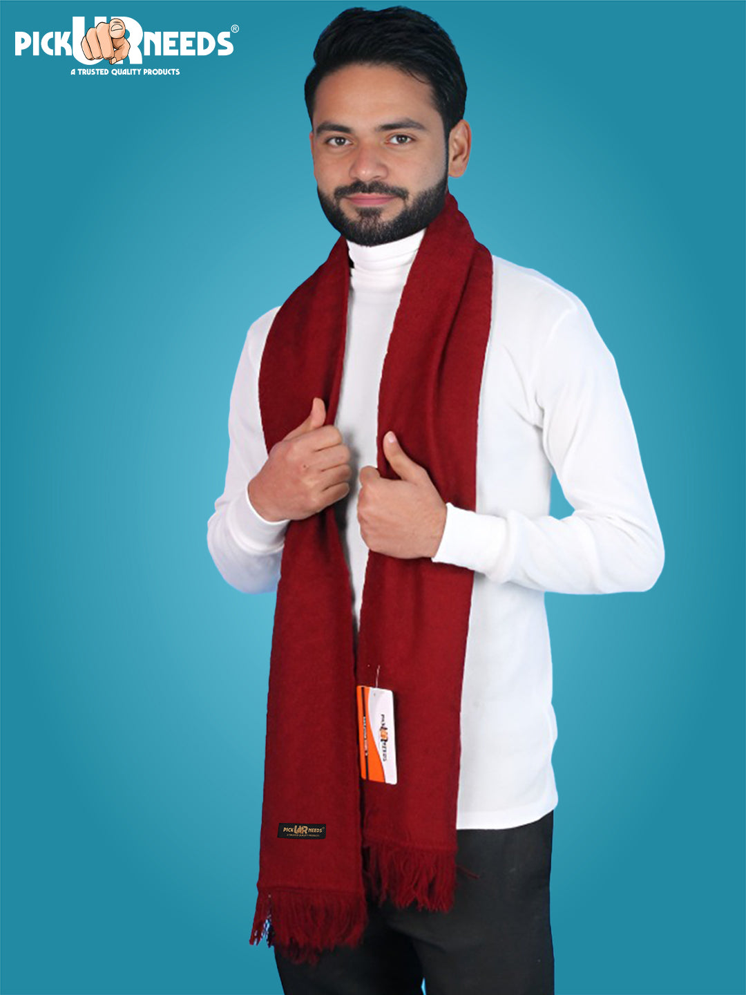 Pick Ur Needs Men’s Winter Muffler Soft Warm Woolen Scarf for Men Stylish Muffler for Office, Casual & Travel