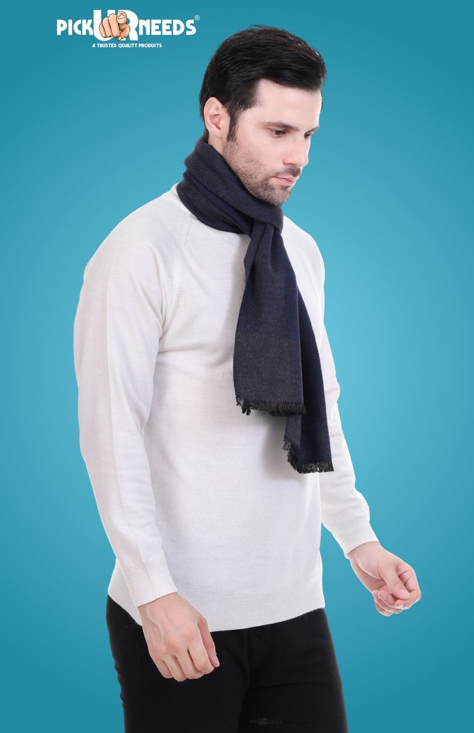 Pick Ur Needs Stylish Men’s Muffler – Warm, Soft & Trendy Winter Accessory
