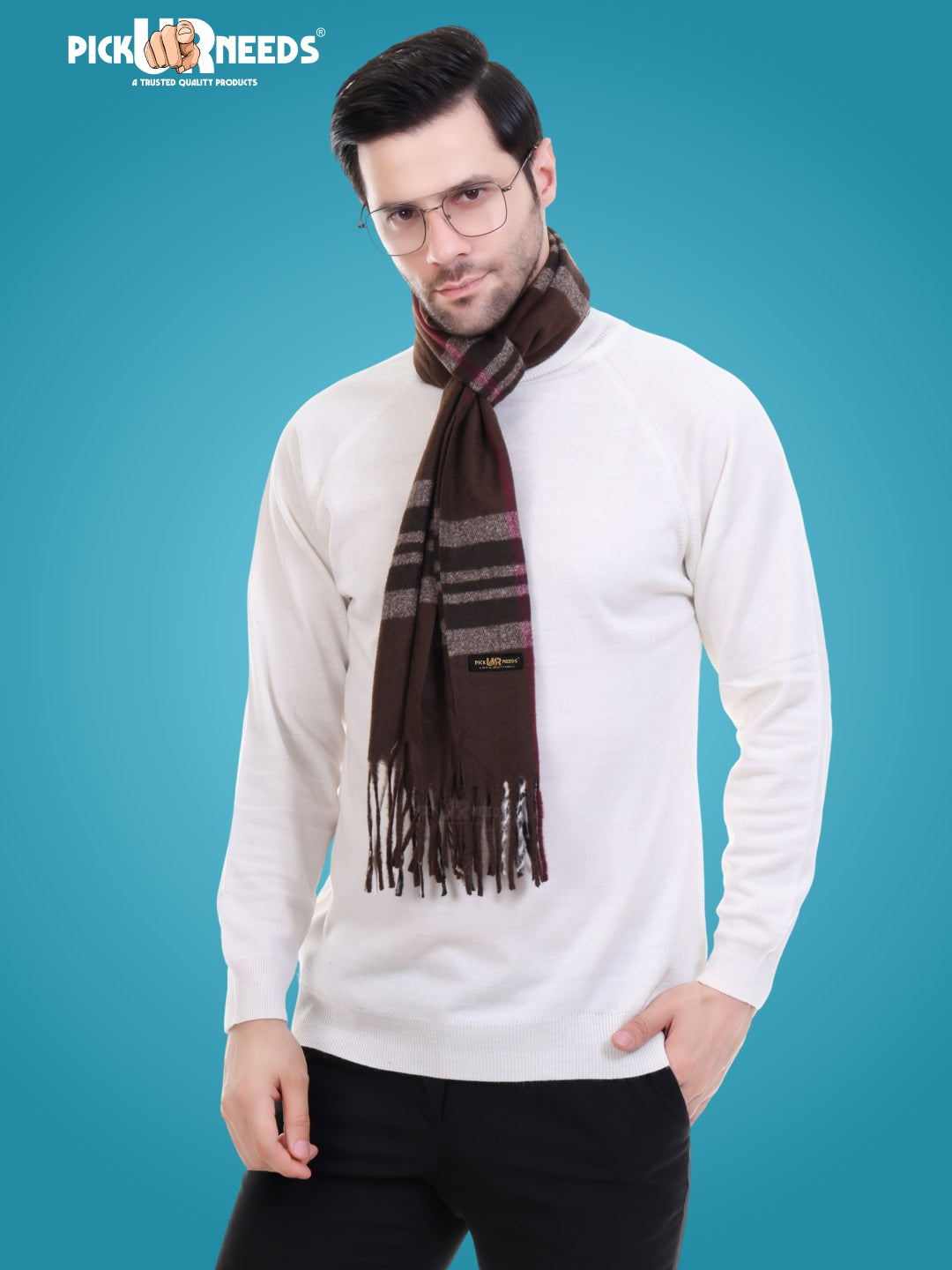 Pick Ur Needs Stylish Men’s Muffler – Warm, Soft & Trendy Winter Accessory