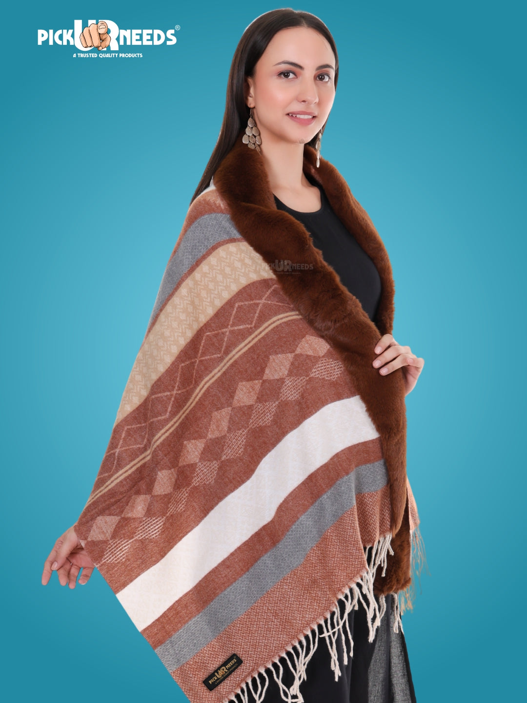 Pick Ur Needs Women’s Designer Shawl  Lightweight Warm Stole for Traditional & Modern Outfits