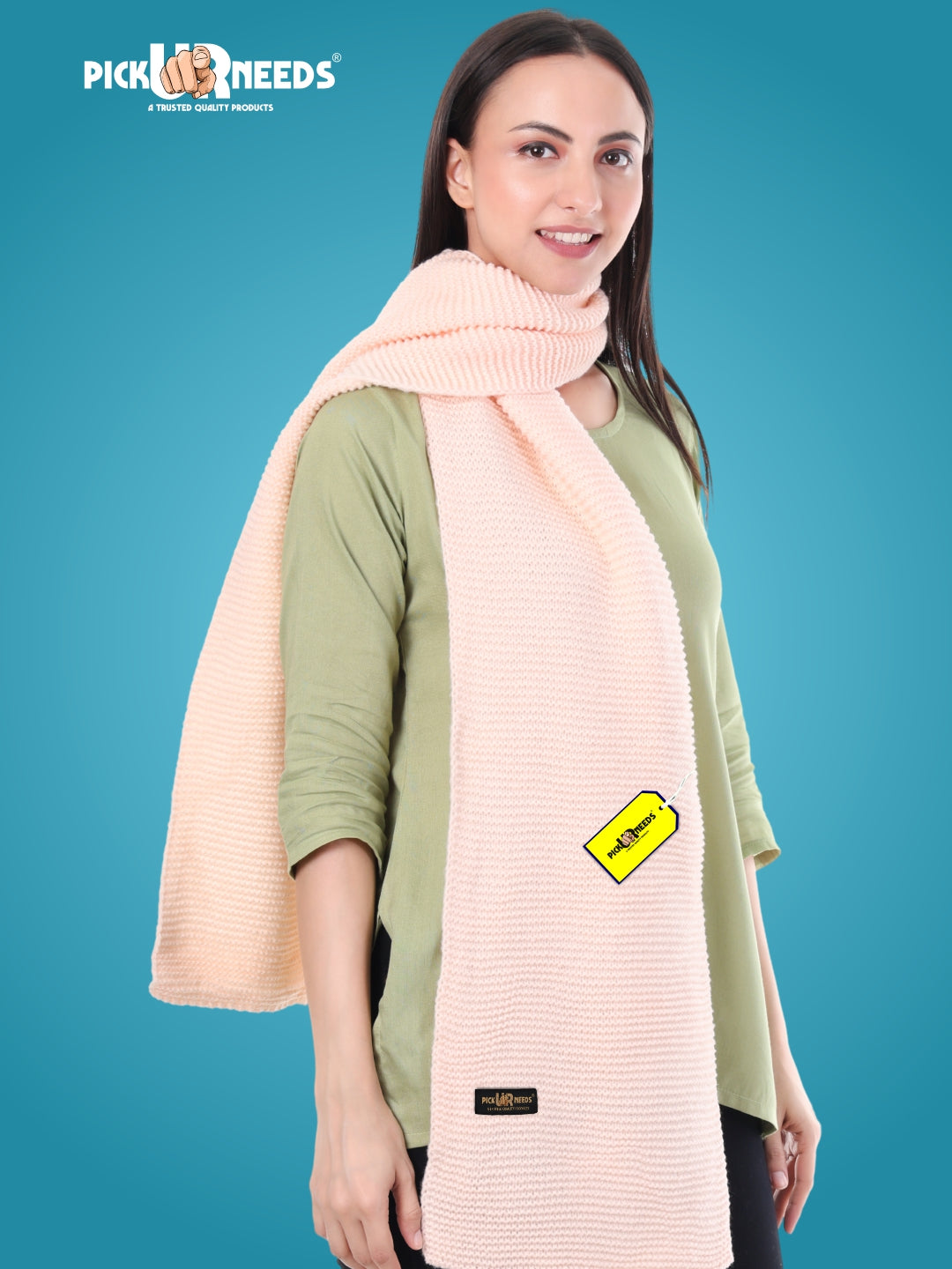 Pick Ur Needs Premium Knitted Winter Shawl/Stole for Women | Soft & Warm Woolen Wrap | Multipurpose Muffler,Shrug & Scarf