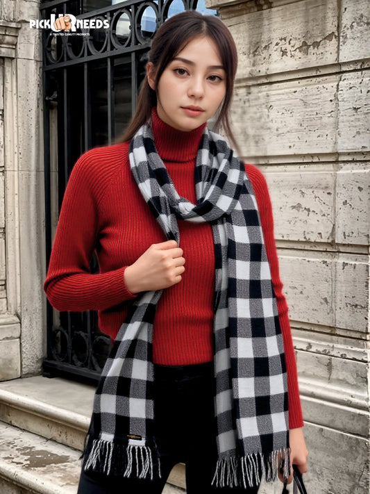 Pick Ur Needs Pure Cashmere Womens Winter Stylish Muffler Warm, Soft and Trendy Scarves for Cold W