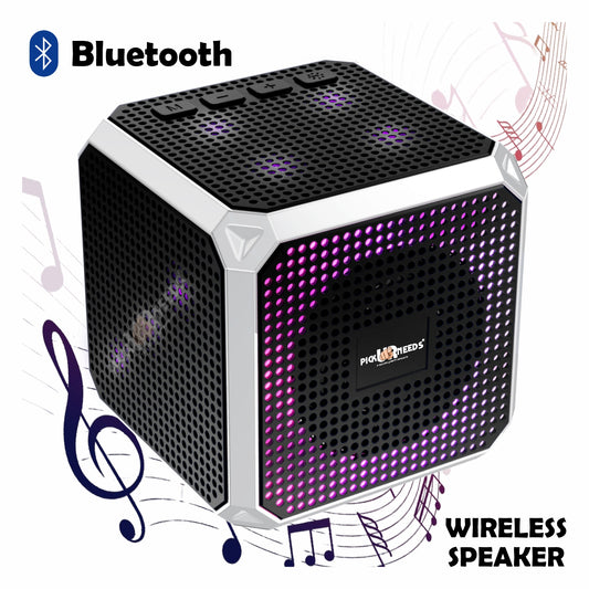 Pick Ur Needs Wireless Speaker Dice Desgin With RGB Party Light USB / TF Card / FM Support TWS 10 W Bluetooth Speaker  (Black, 5.0 Channel)
