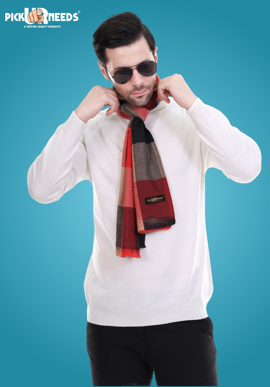 Pick Ur Needs Stylish Men’s Muffler – Warm, Soft & Trendy Winter Accessory