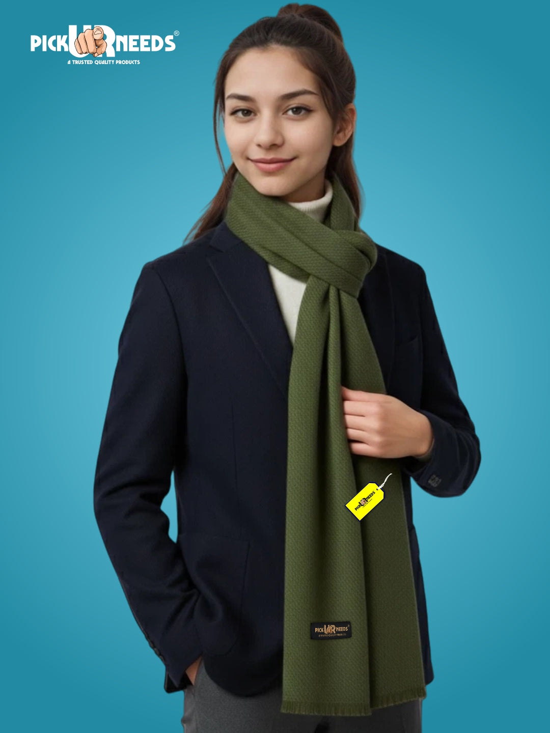 Pick Ur Needs Women's Soft Wool Blend Shawl Warm Winter Wrap Stylish Ethnic Stole for Ladies