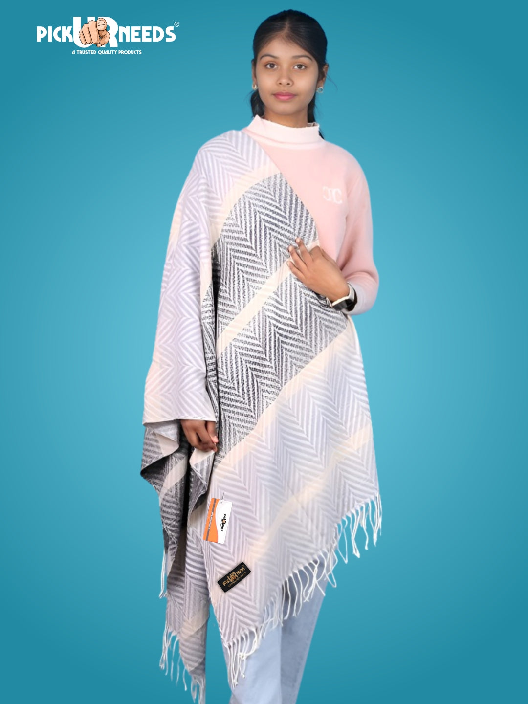 Pick Ur Needs Women's Designer Shawl Cozy Winter Wrap Soft Lightweight Shawl for Office & Travel