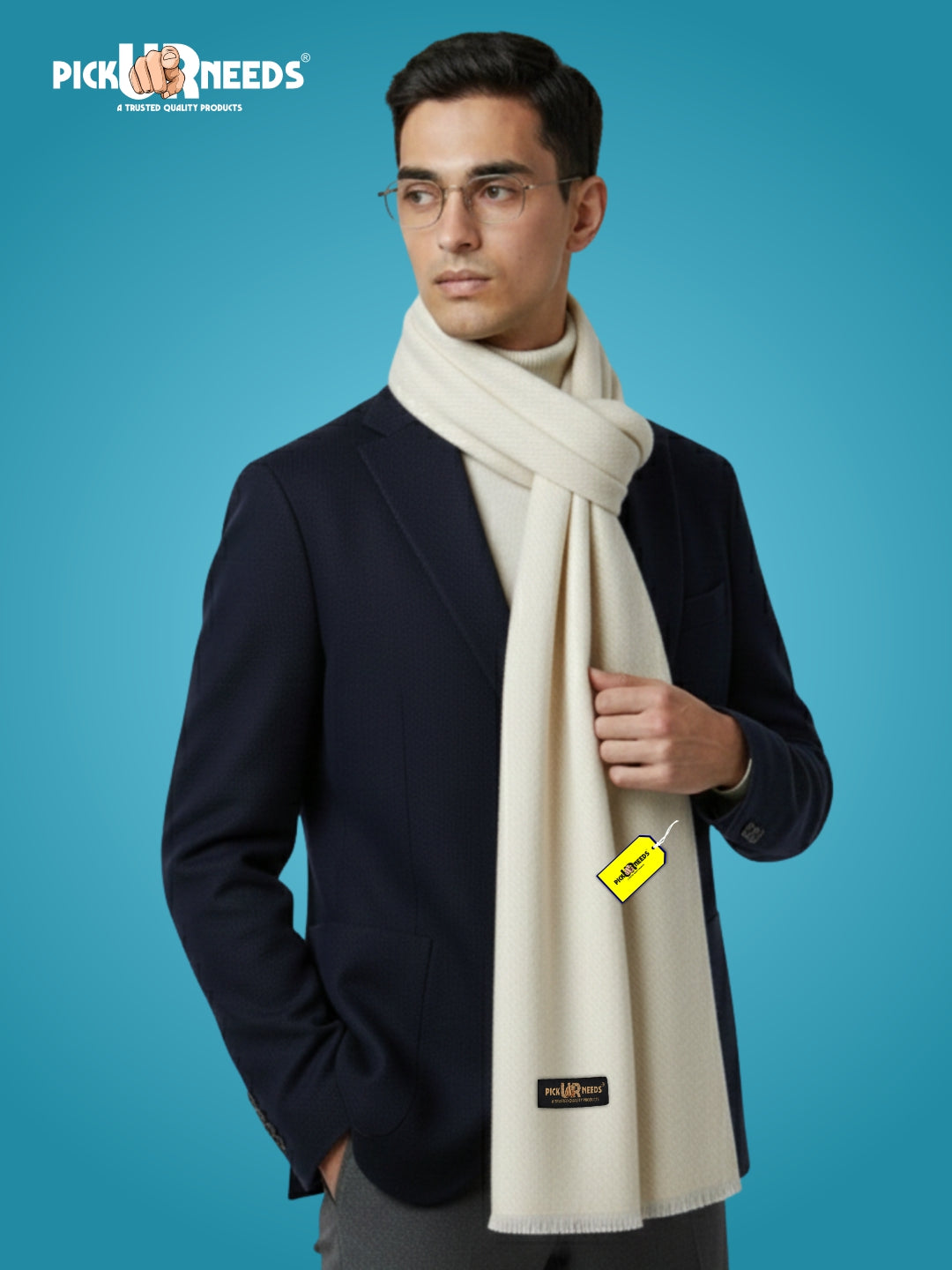 Pick Ur Needs Men’s Classic Winter Muffler Ultra-Soft Woolen Scarf with Premium Finish for Formal & Casual Outfits