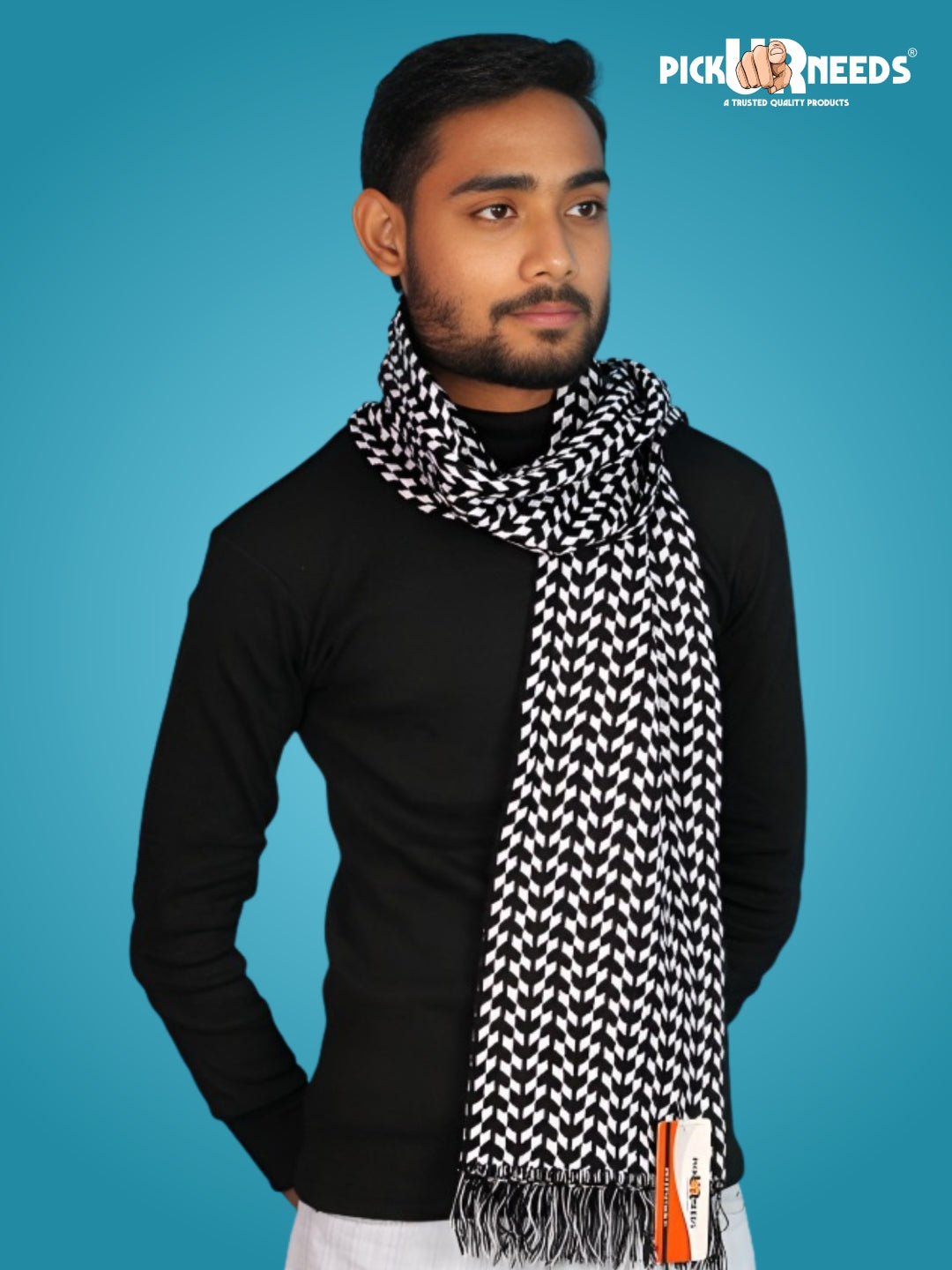 Pick Ur Needs Men’s Knit Winter Muffler Wool-Blend Scarf for Men Stylish Warm Muffler for Office, Casual & Travel Wear