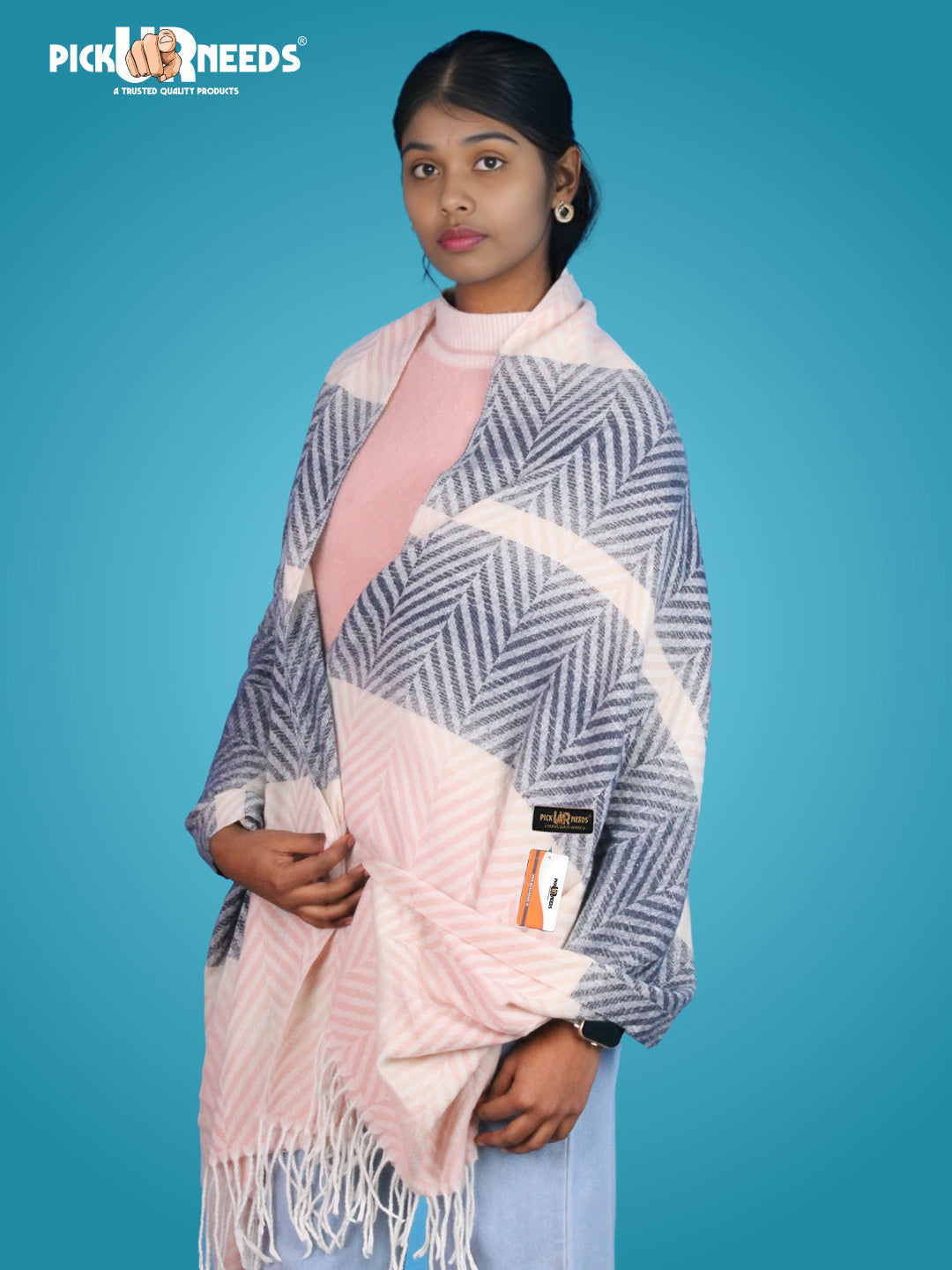 Pick Ur Needs Women's Designer Shawl Cozy Winter Wrap Soft Lightweight Shawl for Office & Travel