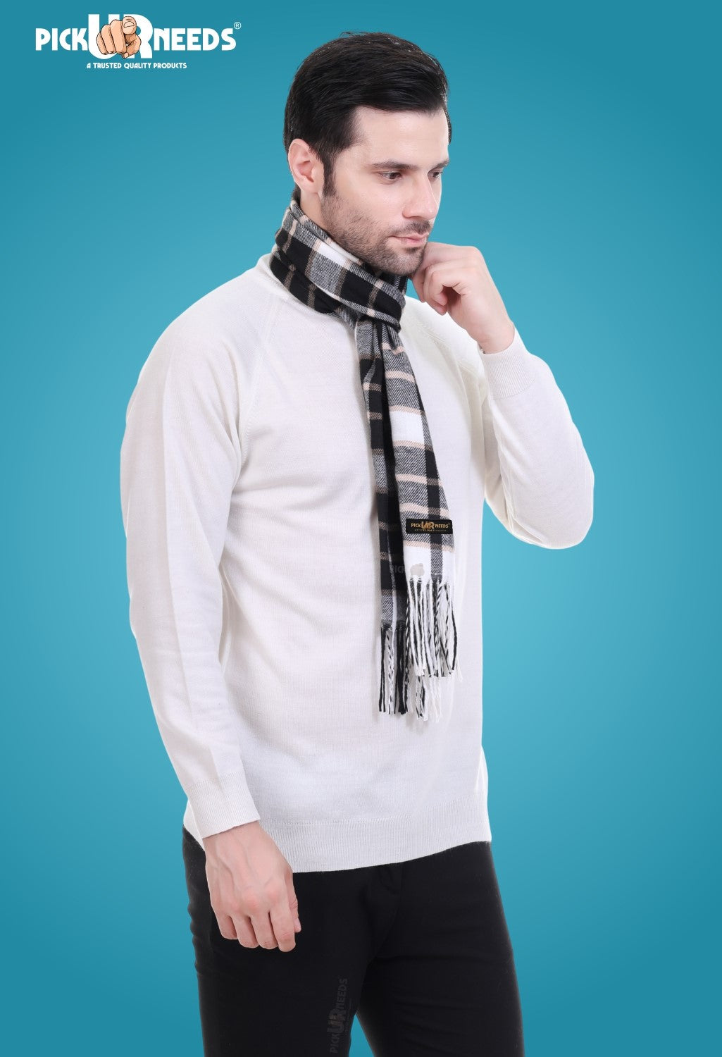 Pick Ur Needs Stylish Men’s Muffler – Warm, Soft & Trendy Winter Accessory
