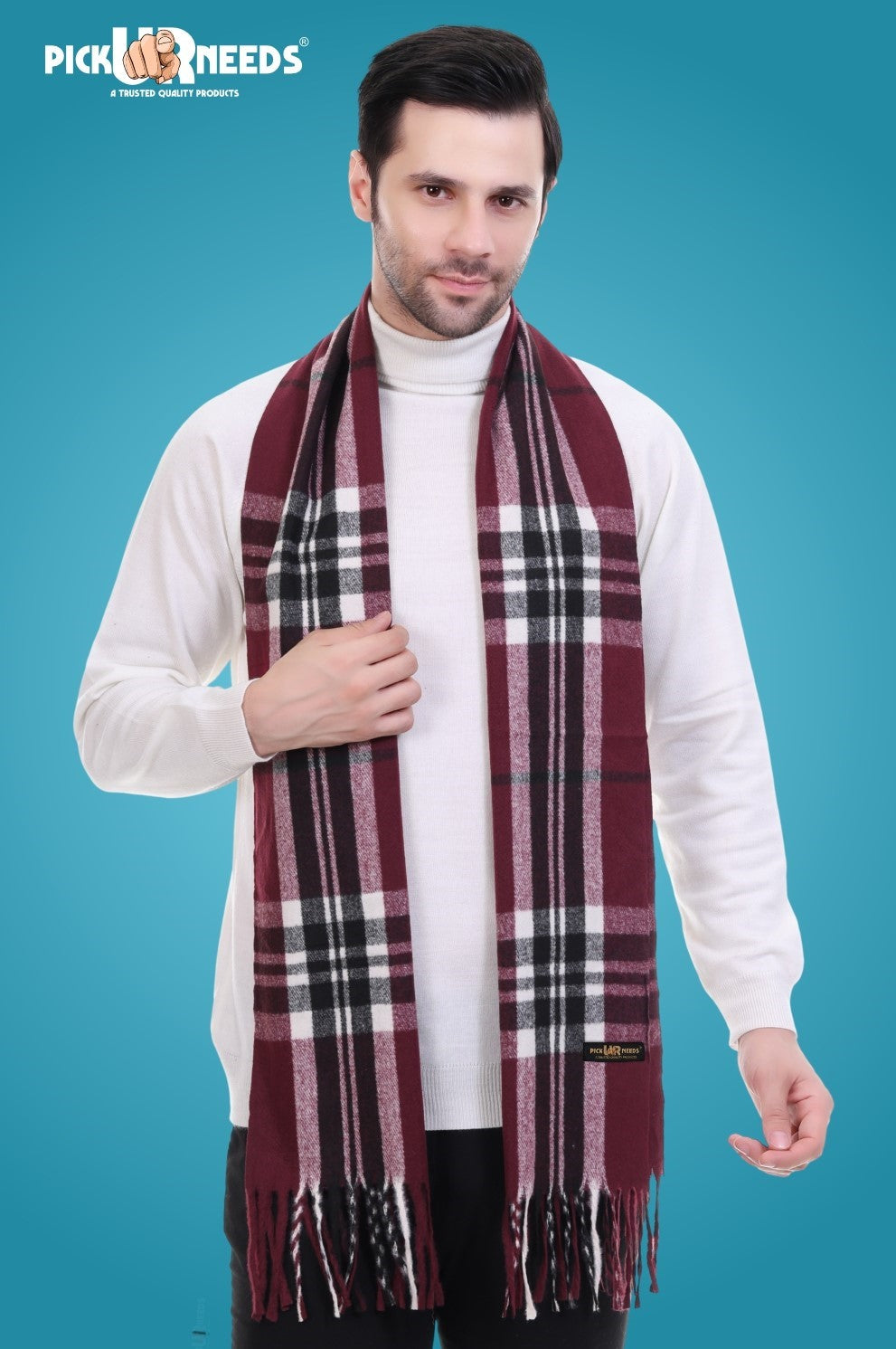 Pick Ur Needs Stylish Men’s Muffler – Warm, Soft & Trendy Winter Accessory