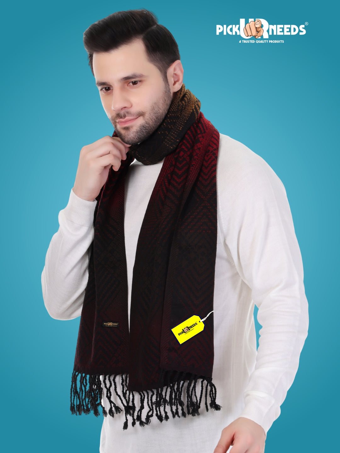 Pick Ur Needs Winter Premium Knitted Muffler for Men Stylish Warm Soft Scarf Durable Breathable Winter Neck Wrap