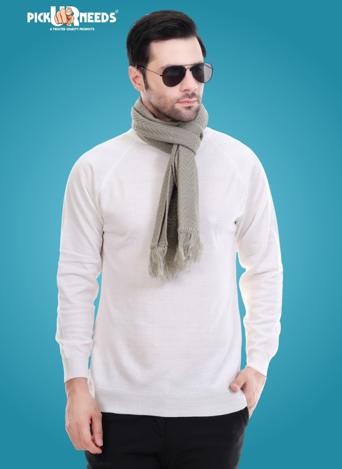 Pick Ur Needs Stylish Men’s Muffler – Warm, Soft & Trendy Winter Accessory
