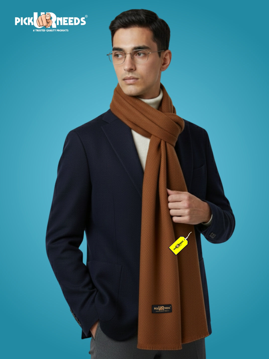 Pick Ur Needs Men’s Classic Winter Muffler Ultra-Soft Woolen Scarf with Premium Finish for Formal & Casual Outfits