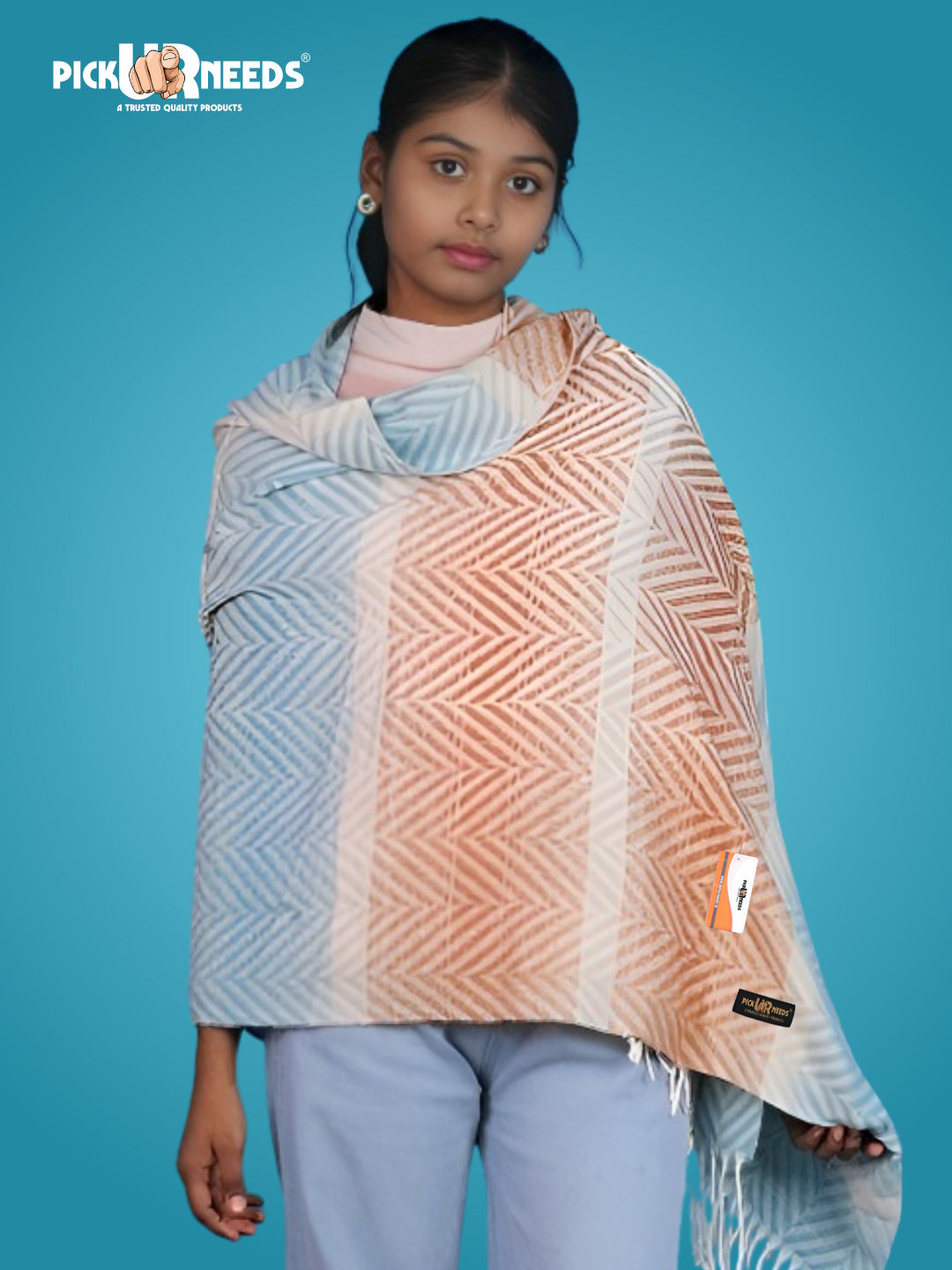 Pick Ur Needs Women's Designer Shawl Cozy Winter Wrap Soft Lightweight Shawl for Office & Travel