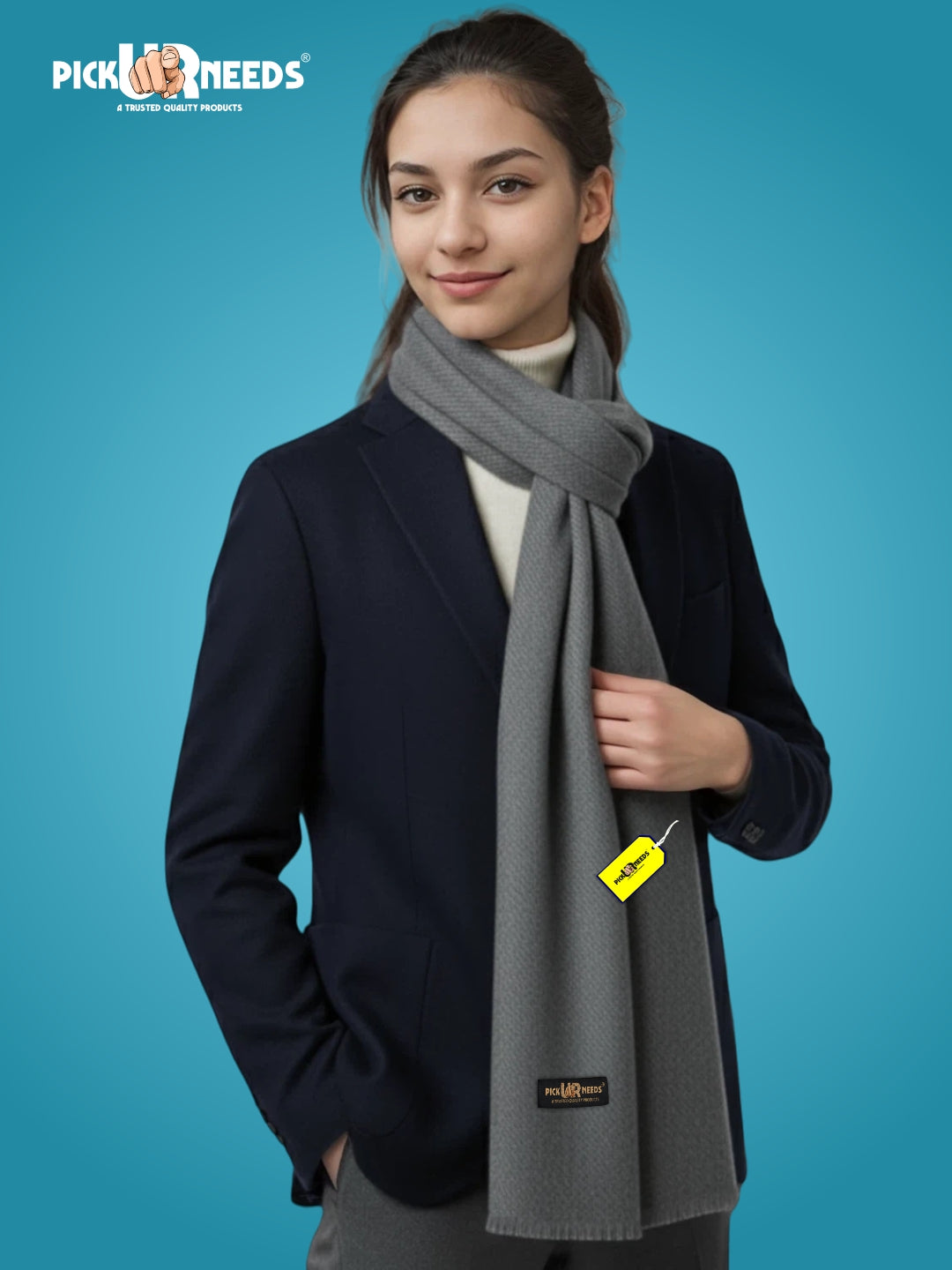 Pick Ur Needs Women's Soft Wool Blend Shawl Warm Winter Wrap Stylish Ethnic Stole for Ladies