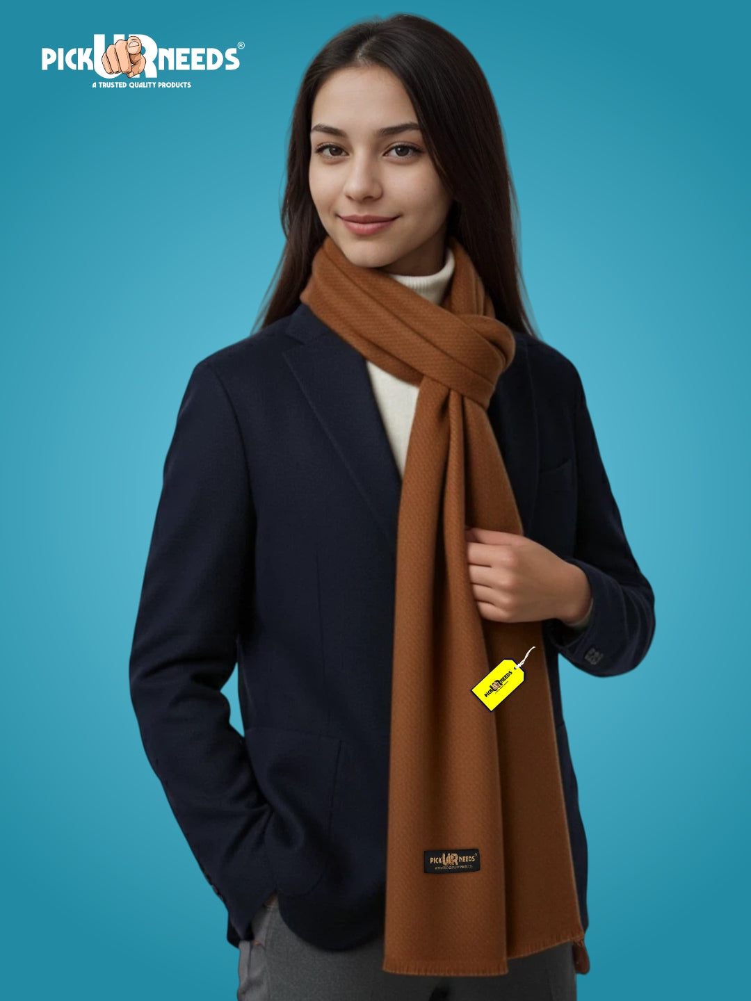 Pick Ur Needs Women's Soft Wool Blend Shawl Warm Winter Wrap Stylish Ethnic Stole for Ladies