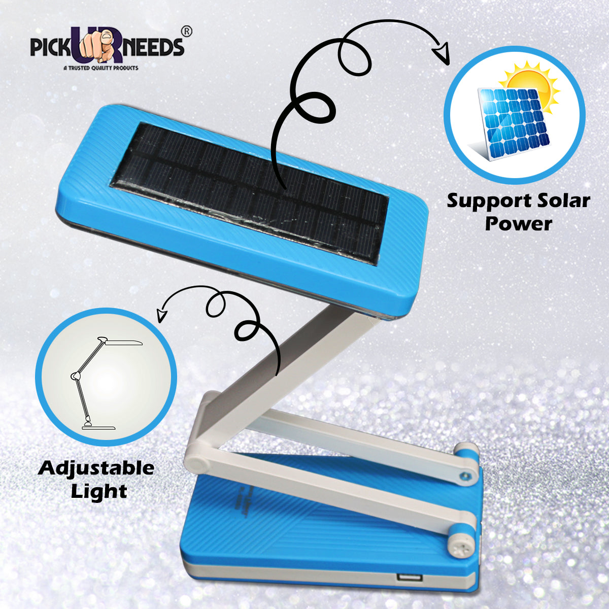 Pick Ur Needs Solar Table Lamp For Study Emergency Lamp Rechargeable High Bright Led lamp Study Lamp