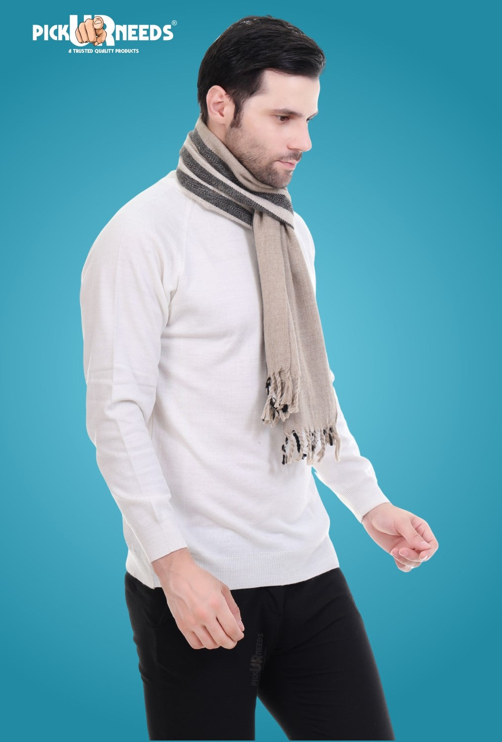 Pick Ur Needs Stylish Men’s Muffler – Warm, Soft & Trendy Winter Accessory