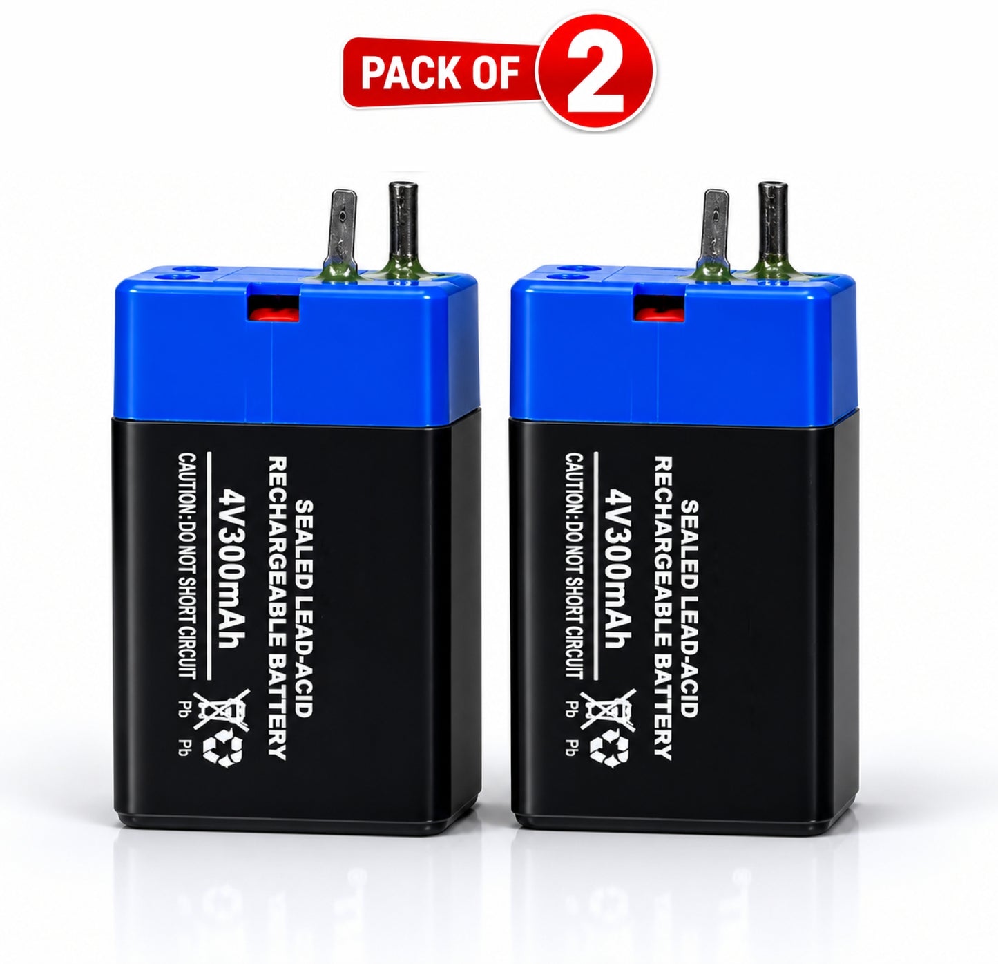 Pick Ur Needs Compact 4V 300mAh Sealed Lead Acid Battery for Long-Lasting Backup Power (2, 300, Milliamp Hours)