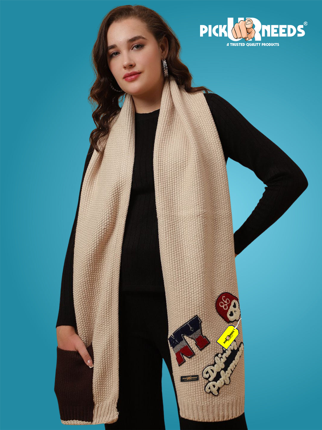 Pick Ur Needs Self Design Women Muffler