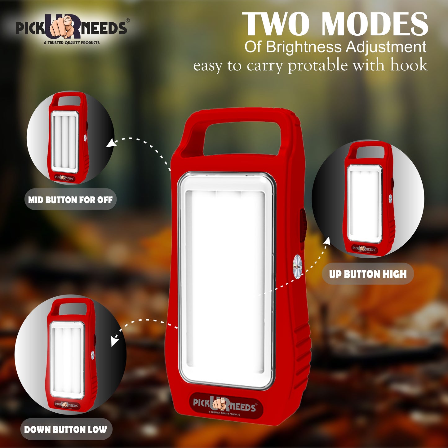 Pick Ur Needs Rechargeable Home Emergency Lantern With 3 Bright Tube Light Long Battery Backup 5 hrs Torch Emergency Light