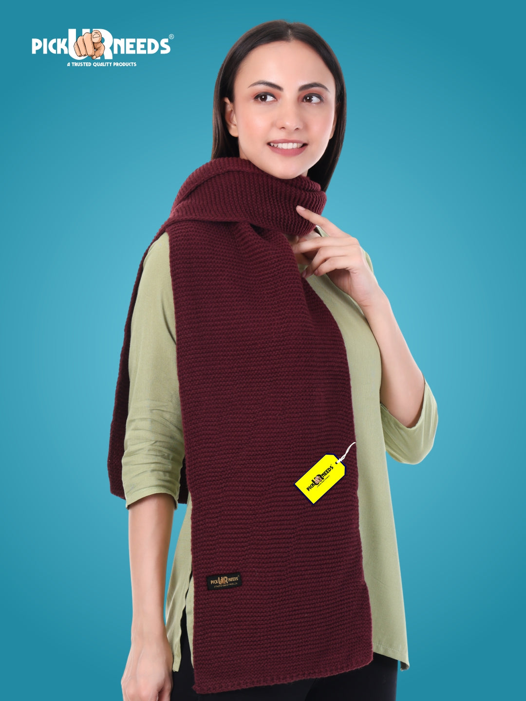 Pick Ur Needs Premium Knitted Winter Shawl/Stole for Women | Soft & Warm Woolen Wrap | Multipurpose Muffler,Shrug & Scarf