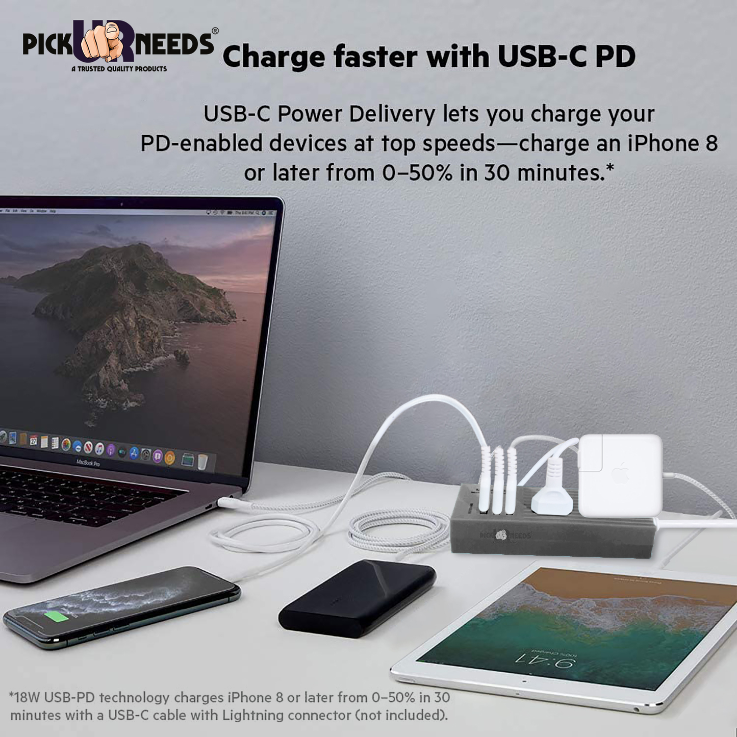 Pick Ur Needs Extension Cord 10A with Universal 2 Socket & 3 USB Port Extension Boards for Multiple Use
