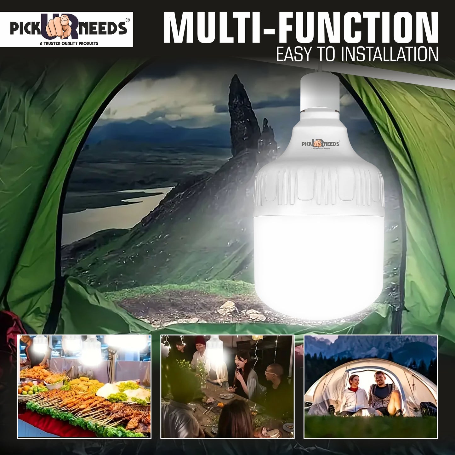 Pick Ur Needs 55 Watt High Brightness Bulb With 75 SMD LED B22 D AC Bulb 0 hrs Bulbs Emergency Light  (White)