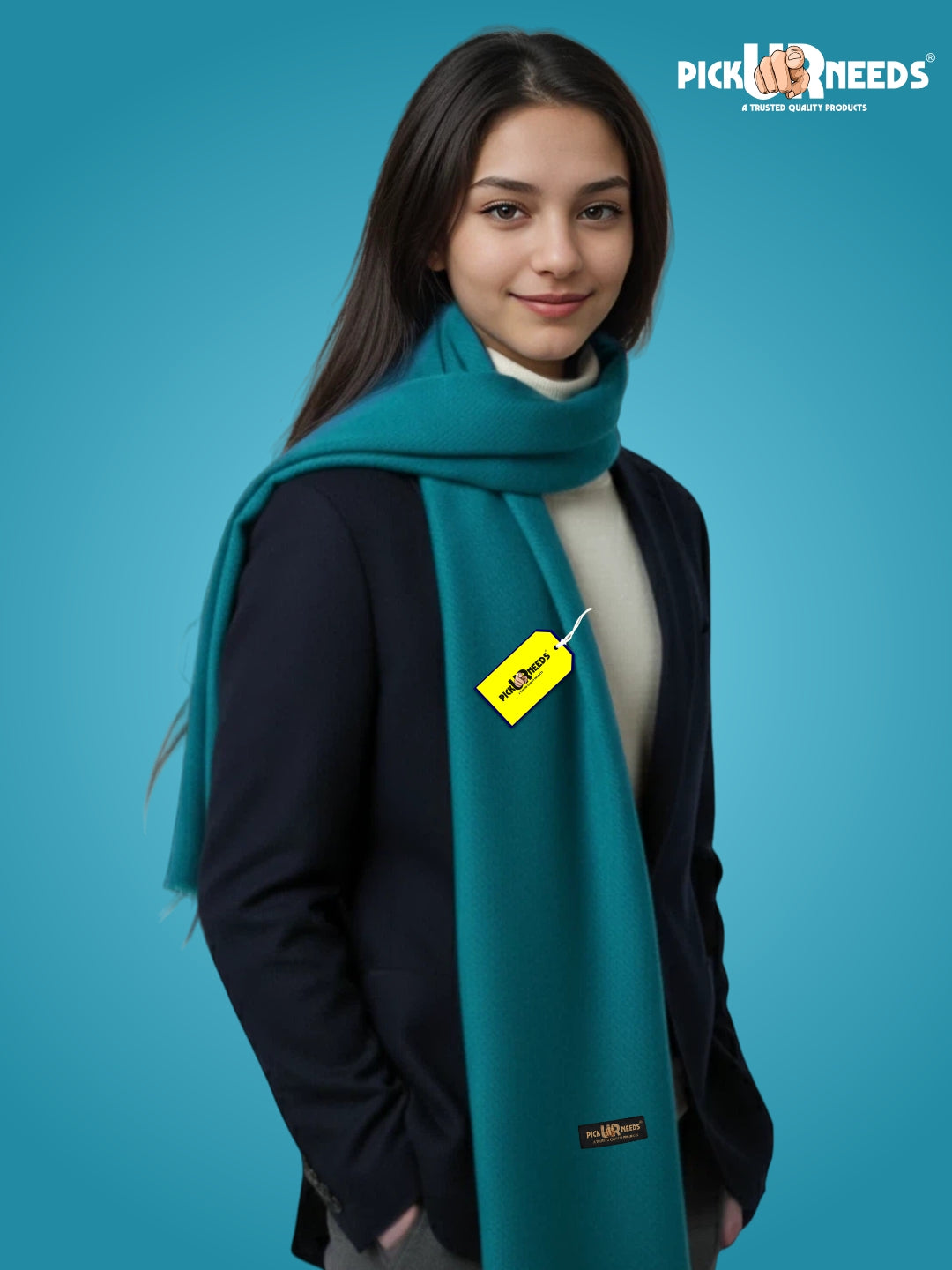 Pick Ur Needs Women's Soft Wool Blend Shawl Warm Winter Wrap Stylish Ethnic Stole for Ladies