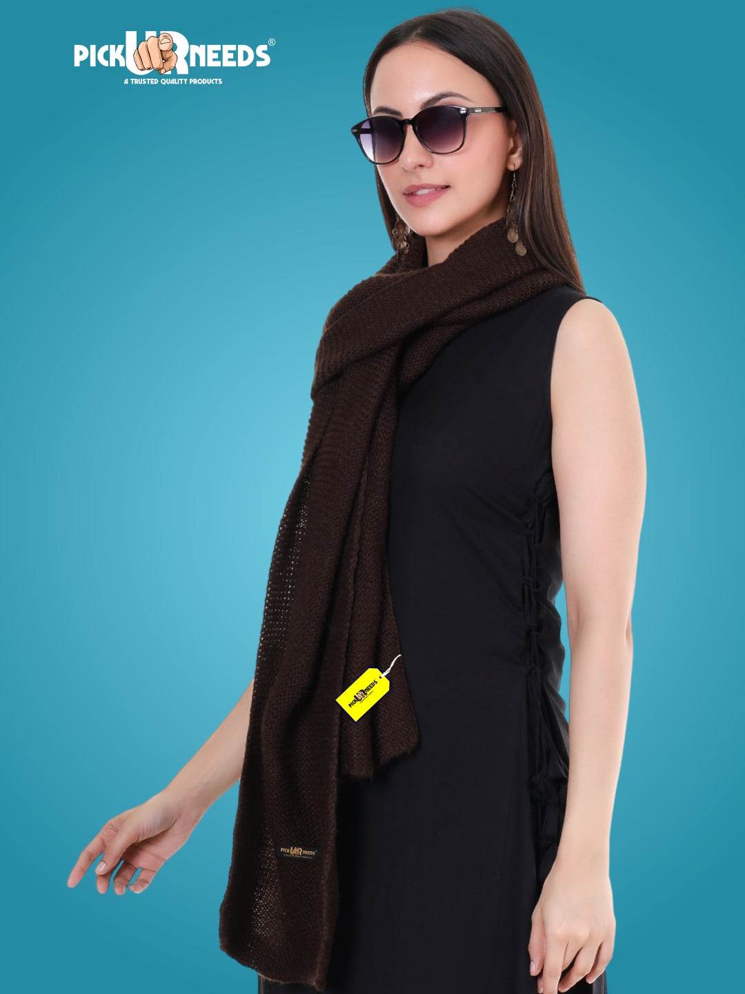 Pick Ur Needs Soft & Elegant Women’s Winter Scarf Wool Blend Knitted Muffler For Cold Weather Wrap