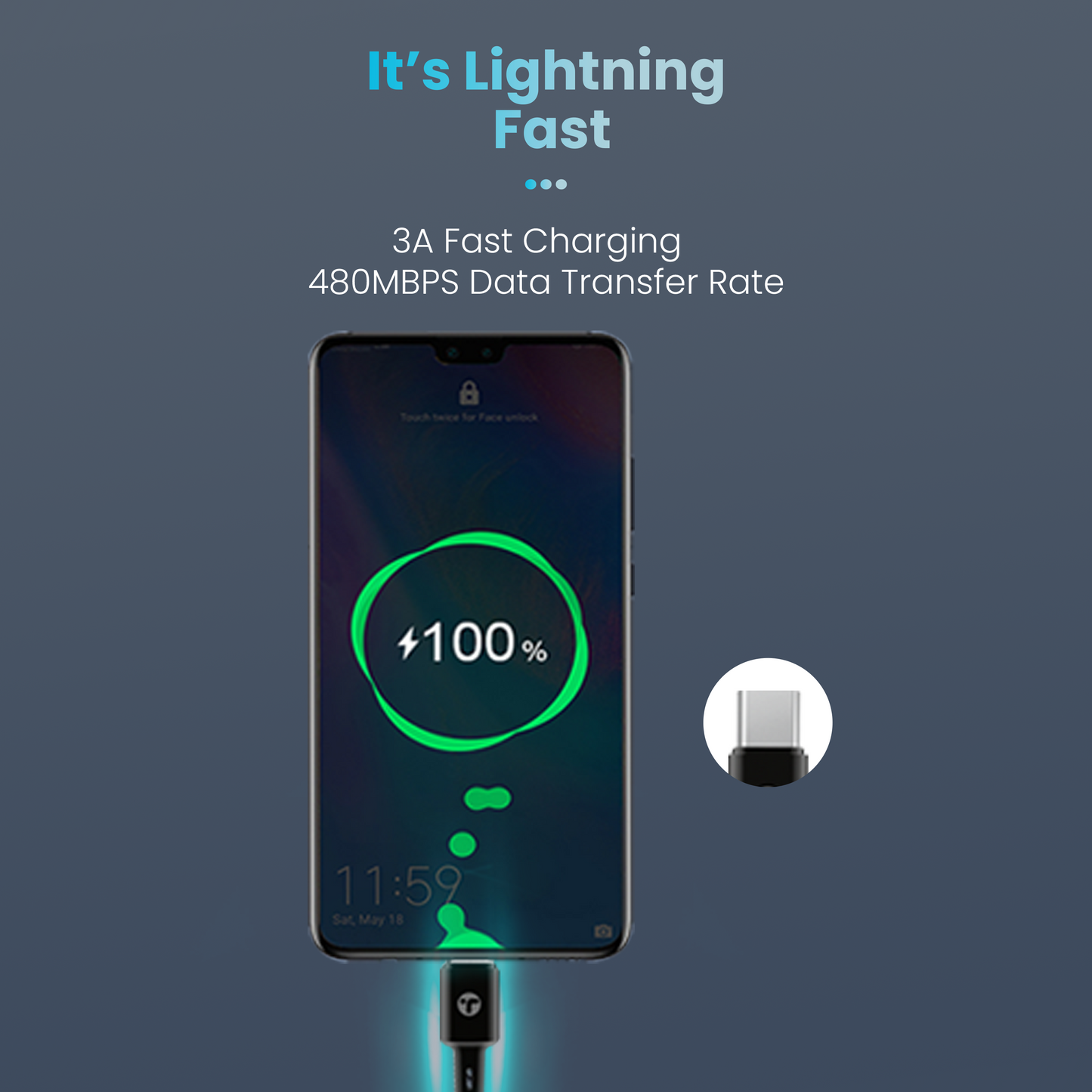 Super Fast Charging Data Cable with High-Speed Data Transfer Durable Charging Cable