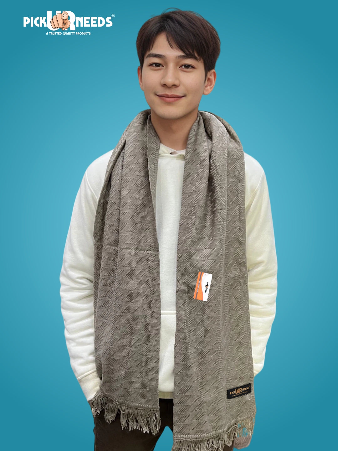 Pick Ur Needs Men’s Winter Muffler Soft Warm Woolen Scarf for Men Stylish Muffler for Office, Casual & Travel