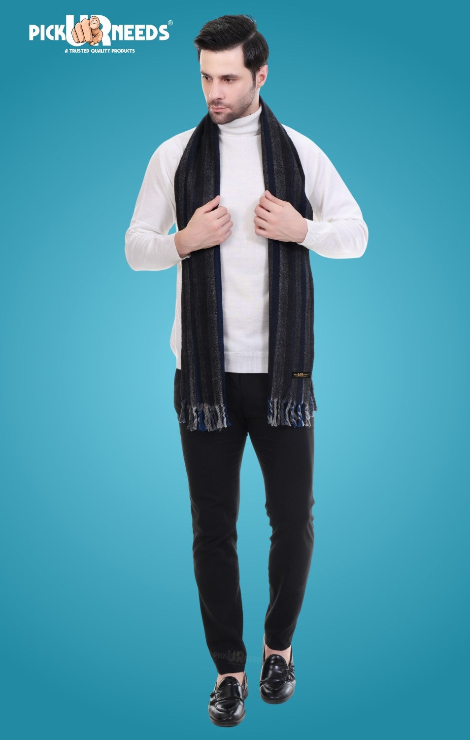 Pick Ur Needs Stylish Men’s Muffler – Warm, Soft & Trendy Winter Accessory