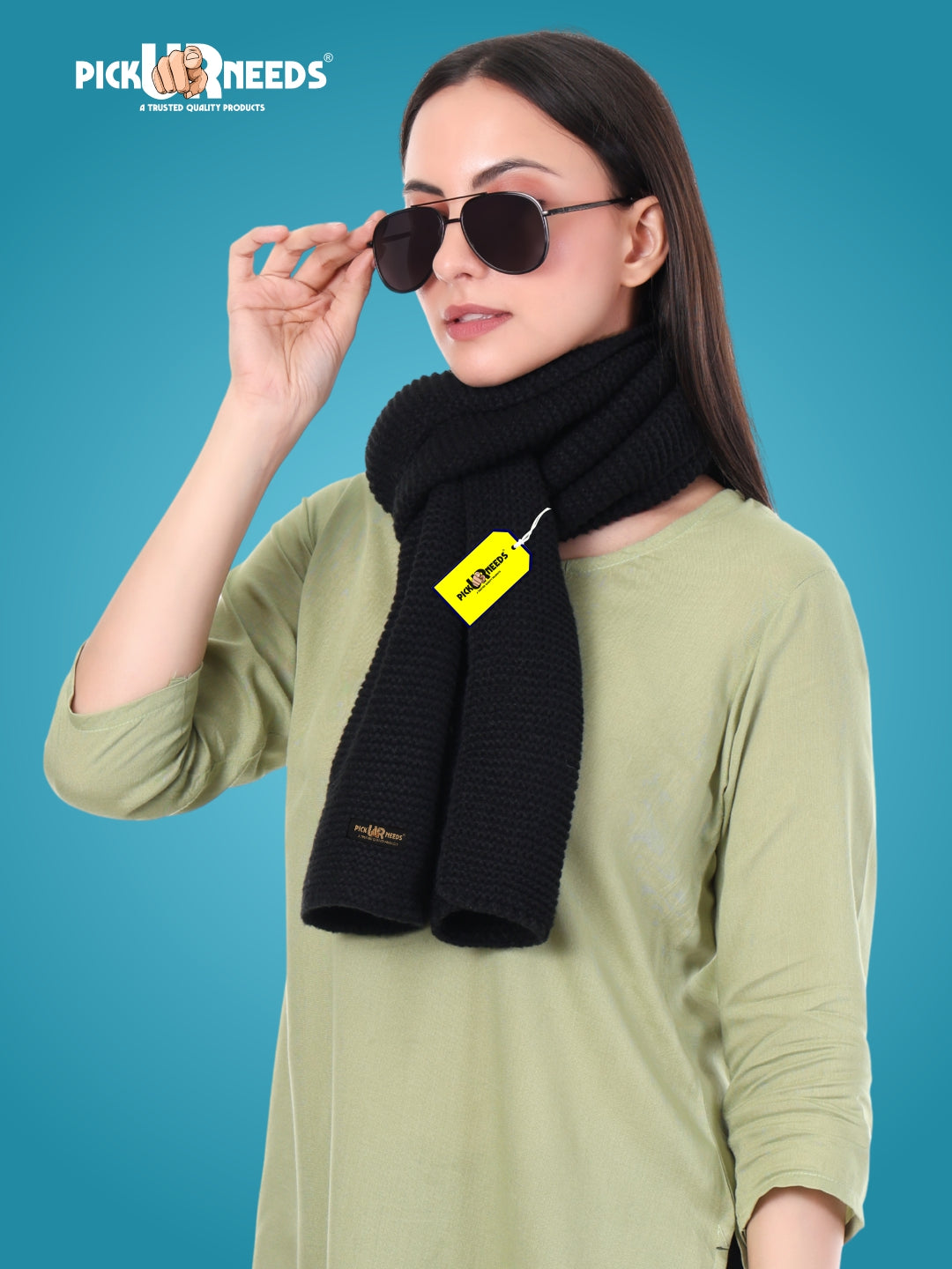 Pick Ur Needs Premium Knitted Winter Shawl/Stole for Women | Soft & Warm Woolen Wrap | Multipurpose Muffler,Shrug & Scarf