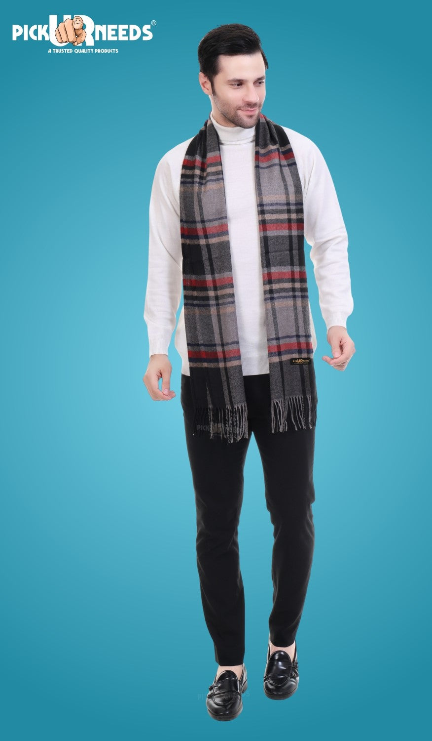 Pick Ur Needs Stylish Men’s Muffler – Warm, Soft & Trendy Winter Accessory