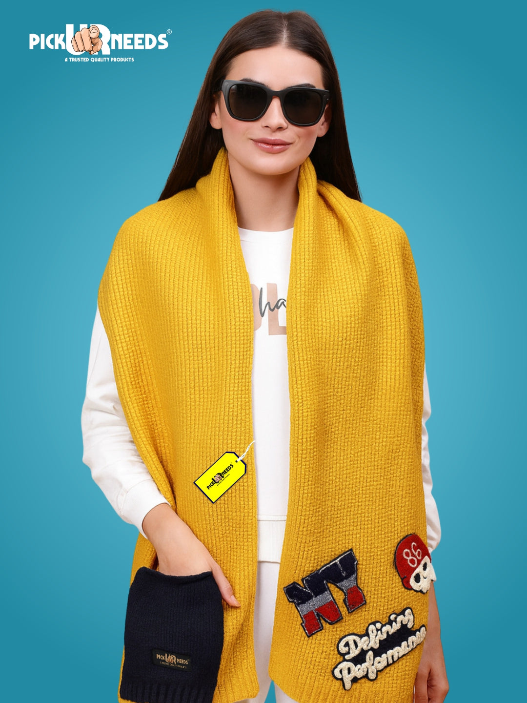 Pick Ur Needs Self Design Women Muffler