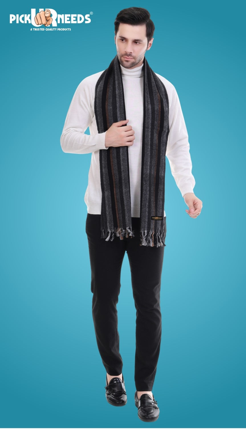 Pick Ur Needs Stylish Men’s Muffler – Warm, Soft & Trendy Winter Accessory