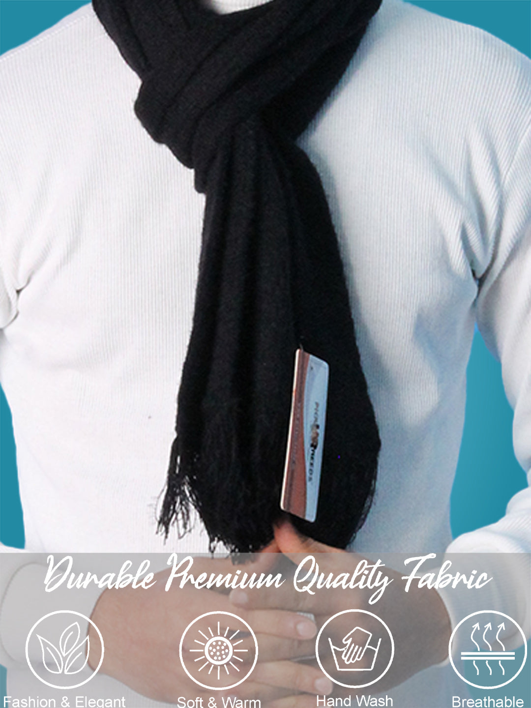 Pick Ur Needs Premium Winter Knit Muffler for Men Soft Woolen Neck Scarf with Stylish Pattern Warm & Comfortable Winter Wear for Outdoor & Casual Use