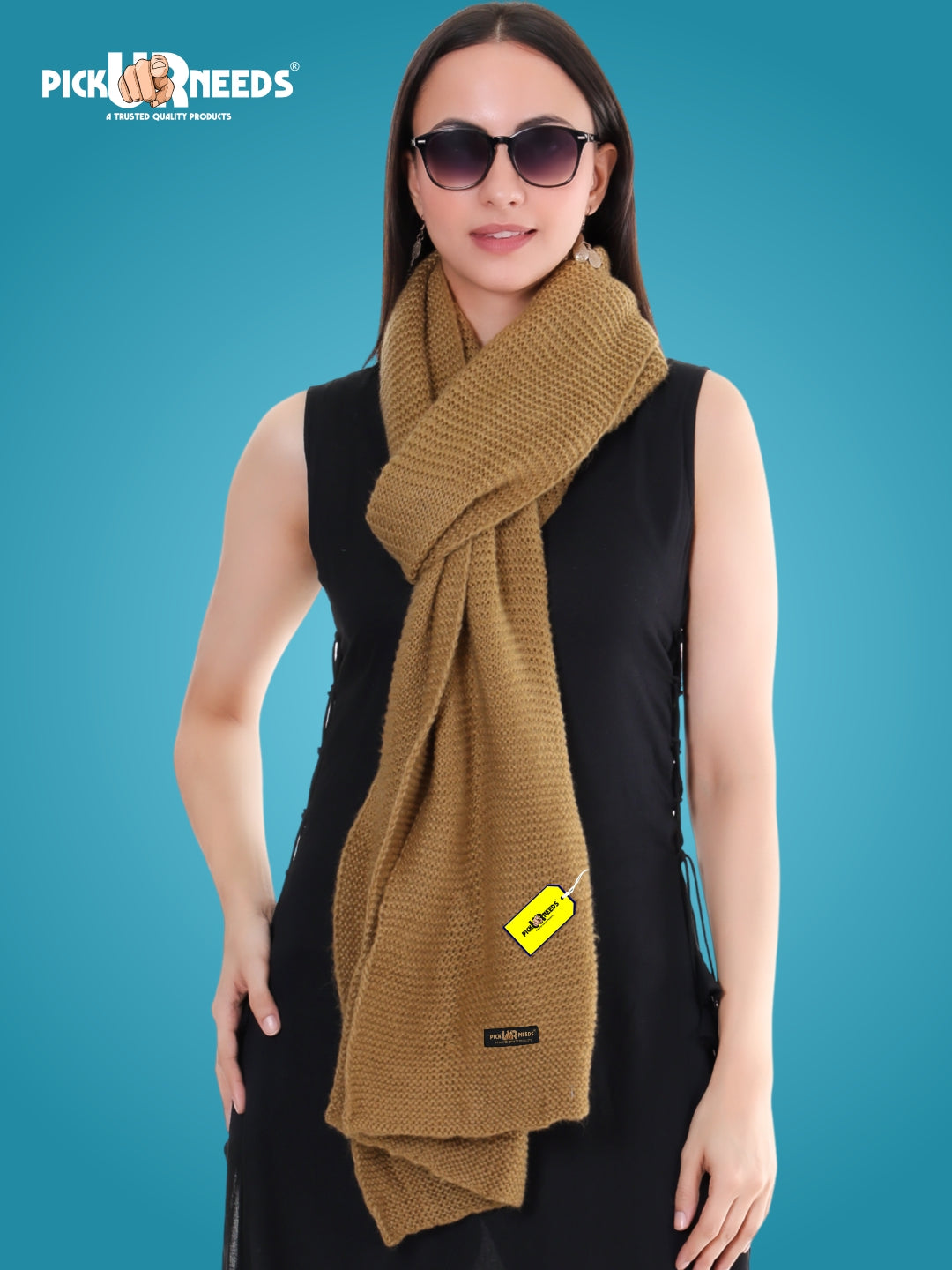 Pick Ur Needs Soft & Elegant Women’s Winter Scarf Wool Blend Knitted Muffler For Cold Weather Wrap