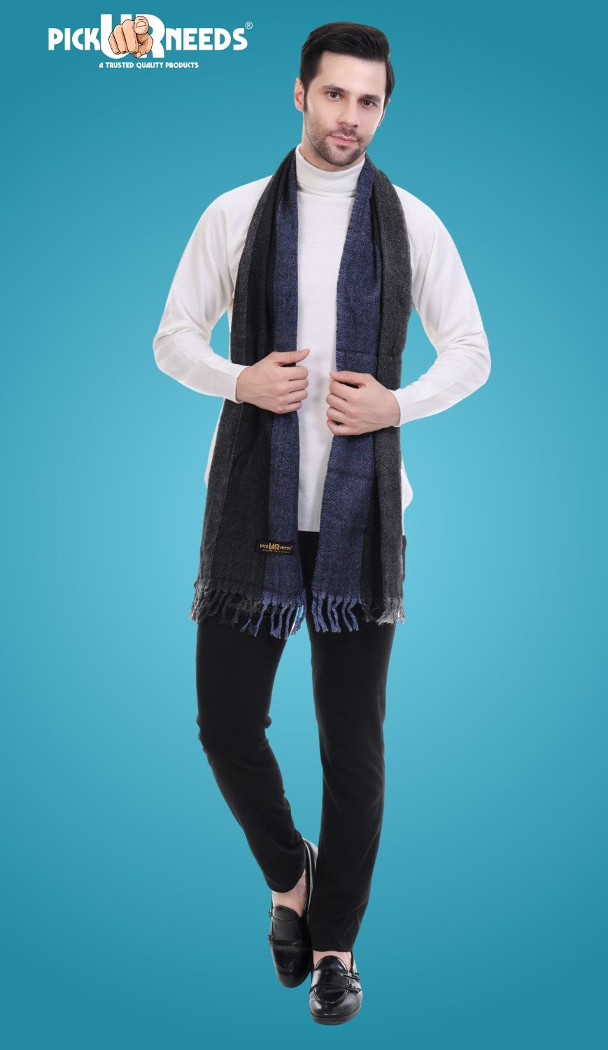 Pick Ur Needs Stylish Men’s Muffler – Warm, Soft & Trendy Winter Accessory